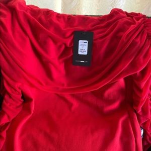 Fashion Nova Red Midi Dress